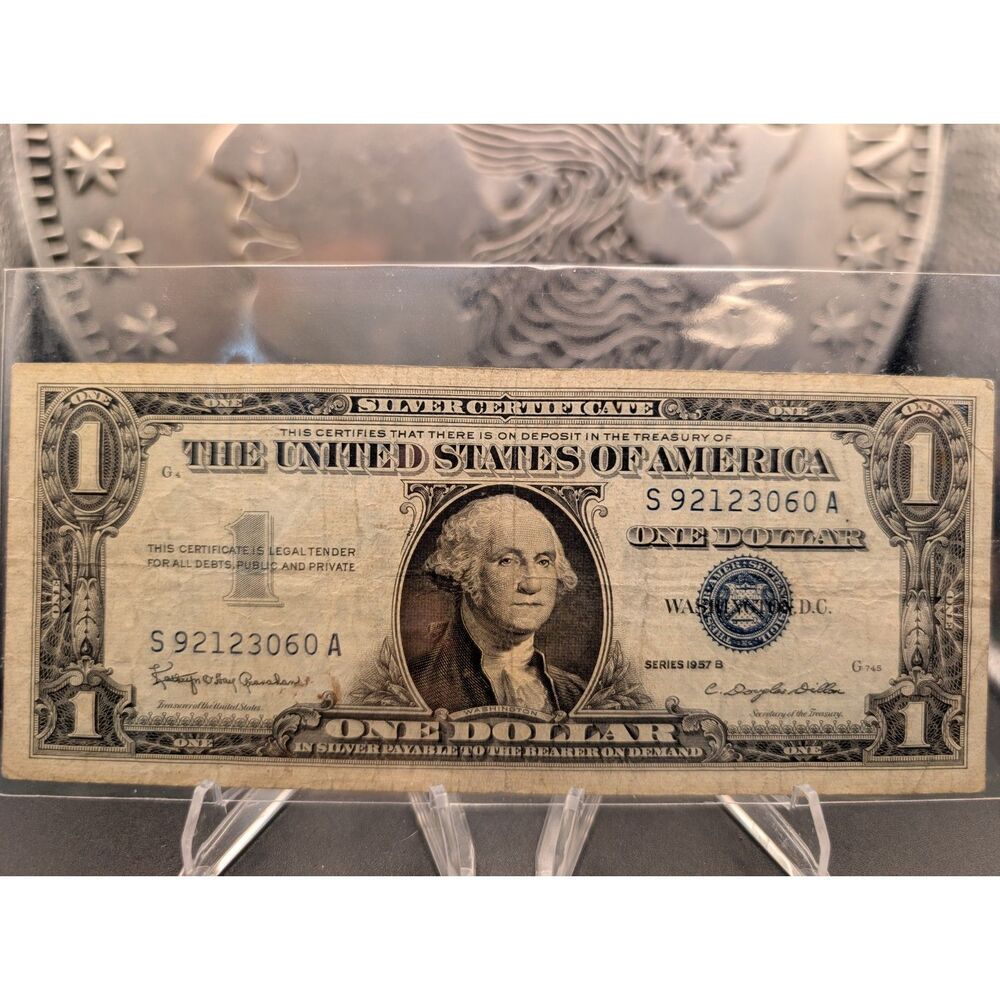 1957B $1 Silver Certificate – S92123060A – Blue Seal